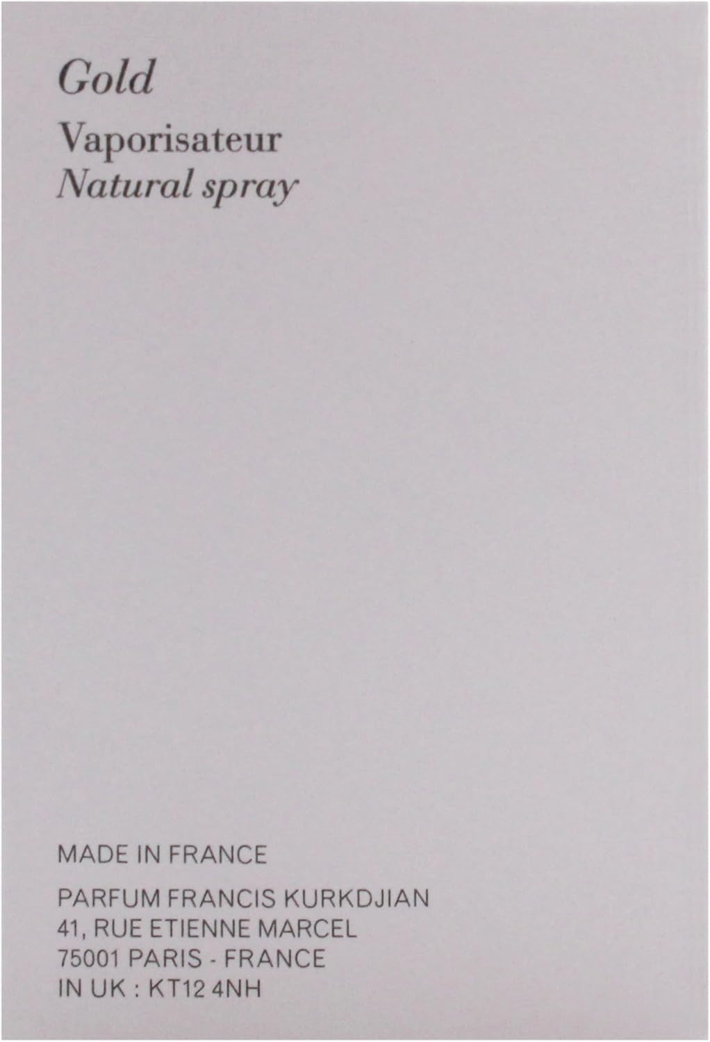 Maison Francis Kurkdjian Gentle Fluidity Gold